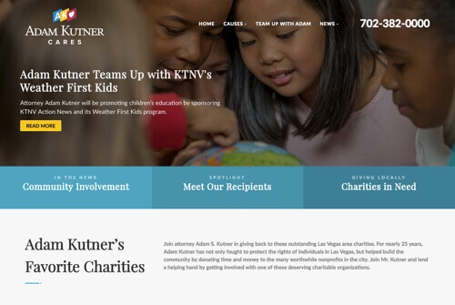 Adam Kutner Cares Homepage